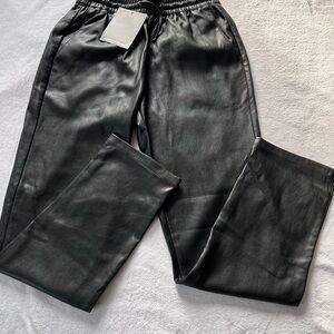 Marc New York Andrew Marc Faux Leather Hi Rise Full Control Black Pants Size XS